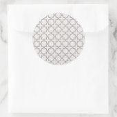Elegant Arabesk Ornament Ronde Sticker (Tas)