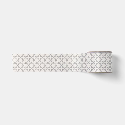 Elegant Arabesk Ornament Satijnen Lint (Voorkant)