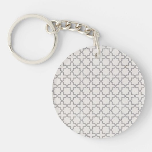 Elegant Arabesk Ornament Sleutelhanger (Voorkant)
