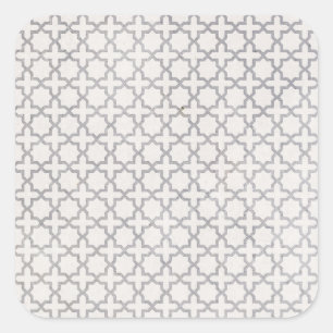 Elegant Arabesk Ornament Vierkante Sticker