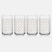 Elegant Arabesque Ornament Blikvorm Glas (Achterkant)