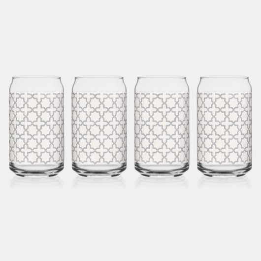Elegant Arabesque Ornament Blikvorm Glas (Voorkant)
