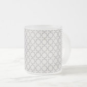 Elegant Arabesque Ornament Matglas Koffiemok (Voorkant rechts)