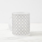 Elegant Arabesque Ornament Matglas Koffiemok (Voorkant links)