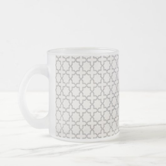 Elegant Arabesque Ornament Matglas Koffiemok (Links)