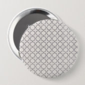 Elegant Arabesque Ornament Ronde Button 4,0 Cm (Voorkant /achterkant)