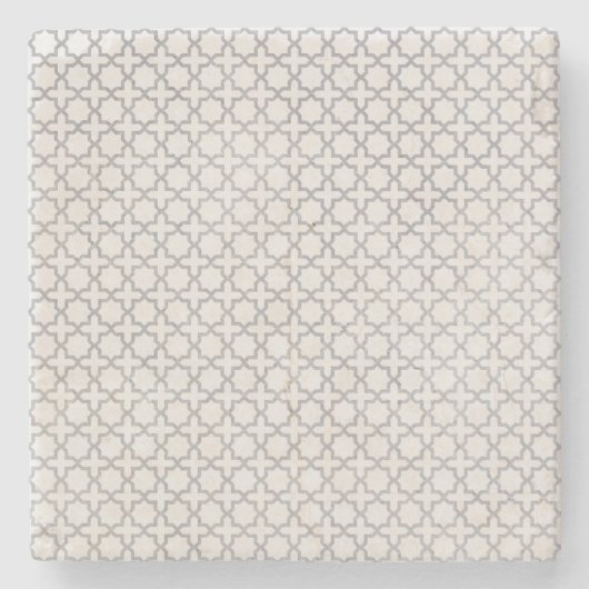 Elegant Arabesque Ornament Stenen Onderzetter (Voorkant)