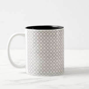 Elegant Arabesque Ornament Tweekleurige Koffiemok