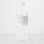 Elegant Arabesque Ornament Waterfles Etiket (Achterkant)
