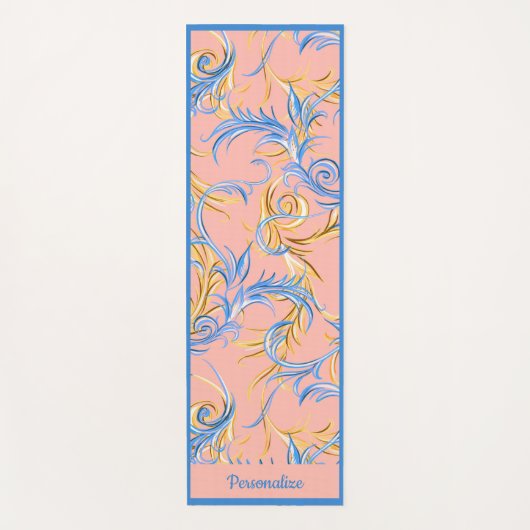 Elegant Arabesque Swirls Zen Yoga Namaste Yogamat (Voorkant)