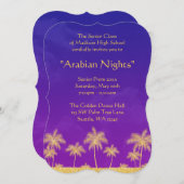 Elegant Arabian Nights Prom officiële uitnodiging (Voorkant / Achterkant)