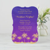 Elegant Arabian Nights Prom officiële uitnodiging (Staand voorkant)