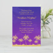 Elegant Arabian Nights Prom officiële uitnodiging (Staand voorkant)