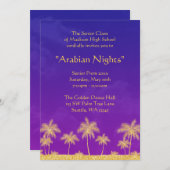 Elegant Arabian Nights Prom officiële uitnodiging (Voorkant / Achterkant)