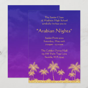 Elegant Arabian Nights Prom officiële uitnodiging