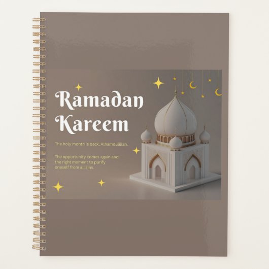 Elegant Arabic Calligraphy Ramadan Wishes Planner (Voorkant)