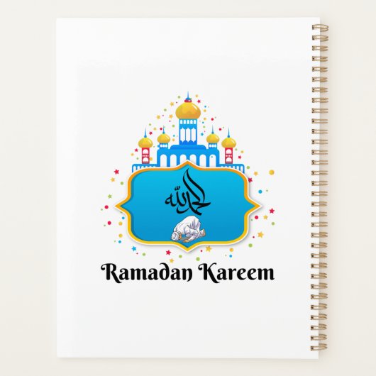 Elegant Arabic Calligraphy Ramadan Wishes Planner (Achterkant)