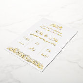Elegant Arabic Gold Foil Wedding Invitation Folie Uitnodiging (Gedraaid)