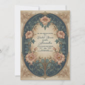 Elegant Arch Art Nouveau Vrijgezellenfeest Kaart (Voorkant)