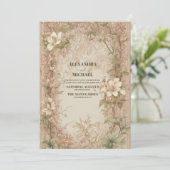 Elegant Arch Art Nouveau Wedding Kaart (Staand voorkant)