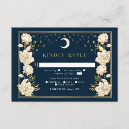 Elegant Arch Art Nouveau Wedding RSVP Informatiekaartje