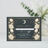 Elegant Arch Art Nouveau Wedding RSVP Informatiekaartje (Staand voorkant)
