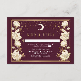Elegant Arch Art Nouveau Wedding RSVP Informatiekaartje