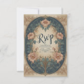 Elegant Arch Art Nouveau Wedding RSVP Kaartje (Voorkant)
