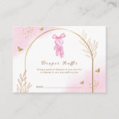 Elegant Arch Ballerina Luier Raffle Baby shower Informatiekaartje (Voorkant)