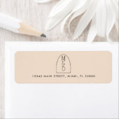 Elegant Arch Black Tan Weddenschap Label (Insitu)