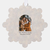 Elegant Arch Christmas Photo Light Holly Pattern Ornament Kaart (Voorkant)