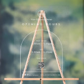 Elegant Arch Company Logo QR code openingstijden Acryl Bord (Neutraal)