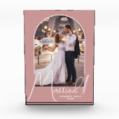 Elegant Arch Dusty Roos Wedding Fotoblokken (Voorkant)