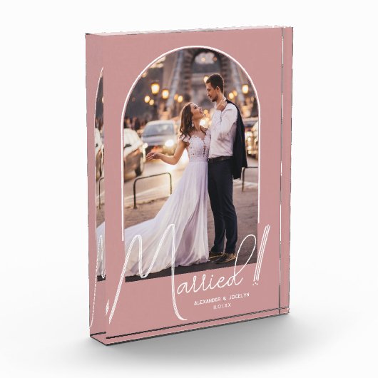 Elegant Arch Dusty Roos Wedding Fotoblokken (Links)