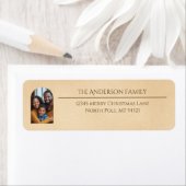 Elegant Arch Family Photo Beige Return Address Etiket (Insitu)