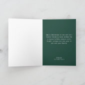 Elegant Arch Family Photo Christmas Folded  Feestdagen Kaart (Binnen)