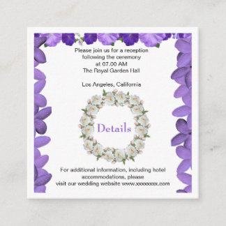 Elegant Arch Floral Wedding Details Card | Acrylic Informatiekaartje