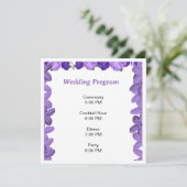 Elegant Arch Floral Wedding Program | Acrylic  Programmakaart (Staand voorkant)
