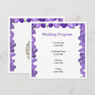 Elegant Arch Floral Wedding Program | Acrylic  Programmakaart