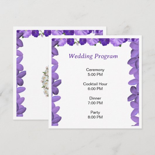 Elegant Arch Floral Wedding Program | Acrylic  Programmakaart (Voorkant / Achterkant)