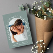 Elegant Arch Foto QR Code Sage All in One Weddensc Kaart