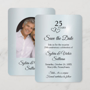 Elegant Arch Foto Verrassingsfeest 25-jarig jubile Save The Date