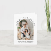 Elegant Arch-foto vrolijk kerstfeest Feestdagen Kaart (Voorkant)