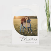 Elegant Arch Frame Photo Folded Holiday Card Feestdagen Kaart (Voorkant)