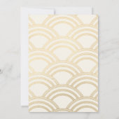 Elegant Arch Gatsby Art Deco 1920 White & Gold Kaart (Achterkant)