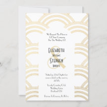 Elegant Arch Gatsby Art Deco 1920 White & Gold
