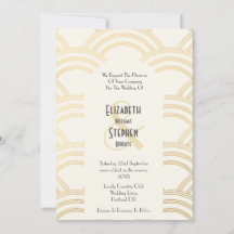 Elegant Arch Gatsby Art Deco 1920's ivoor & Gold
