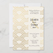 Elegant Arch Gatsby Art Deco 1920's ivoor & Gold Kaart (Voorkant)