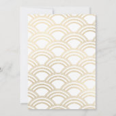 Elegant Arch Gatsby Art Deco 1920's ivoor & Gold Kaart (Achterkant)