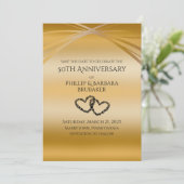 Elegant Arch Golden 50ste Jubileum Save the Date (Staand voorkant)